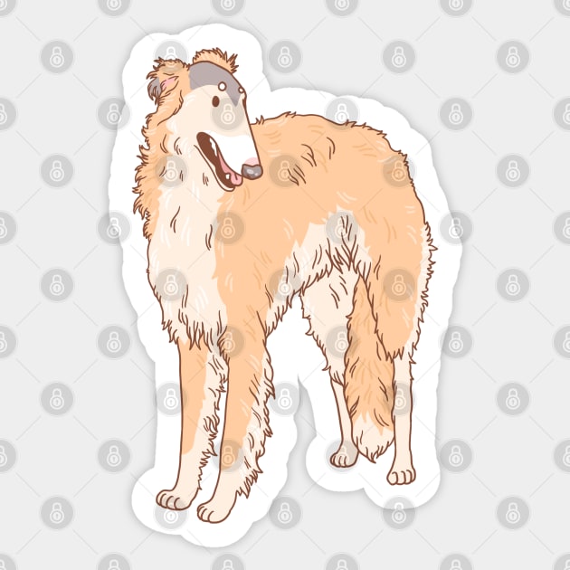 Borzoi Sticker by Csieben